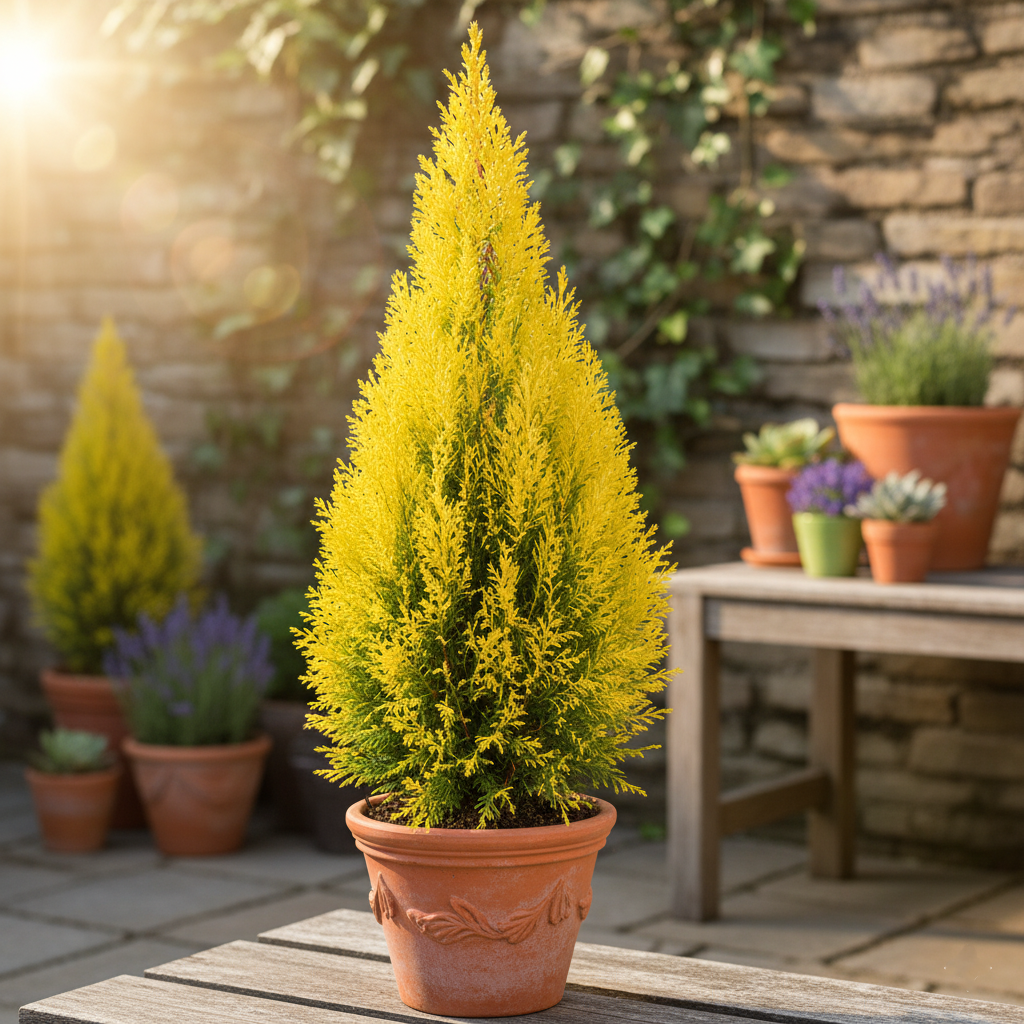 The image of Lemon Scented Monterey Cypress 'Goldcrest'