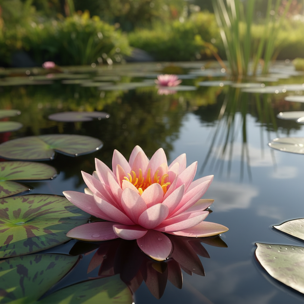 The image of Pink Water Lily - Nymphaea