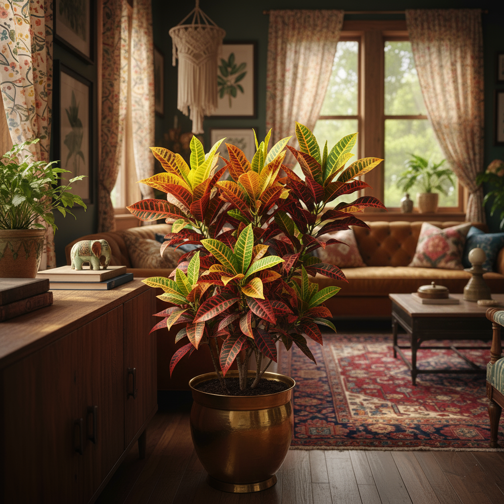 The image of Codiaeum Variegatum (Croton Plant)