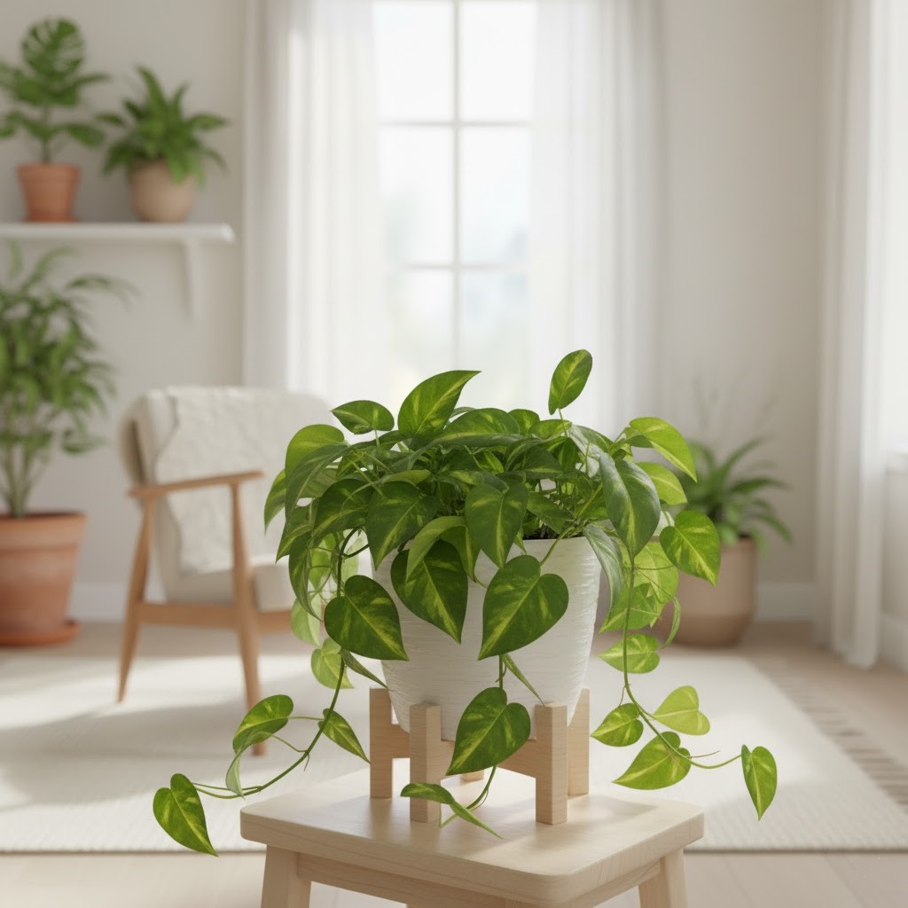 The image of Epipremnum Aureum (Pothos)