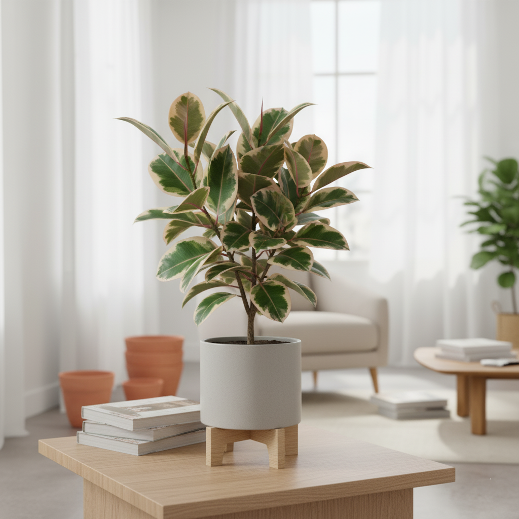 The image of Ficus Tineke (Variegated Rubber Plant)