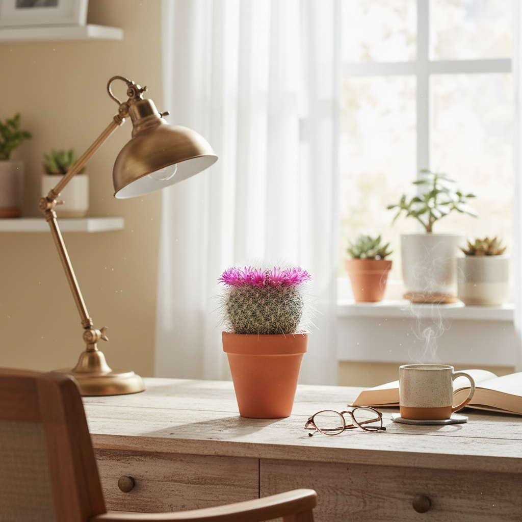 The image of Mammillaria Hahniana (Old Lady Cactus)