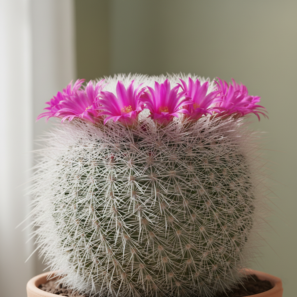 The image of Mammillaria Hahniana (Old Lady Cactus)