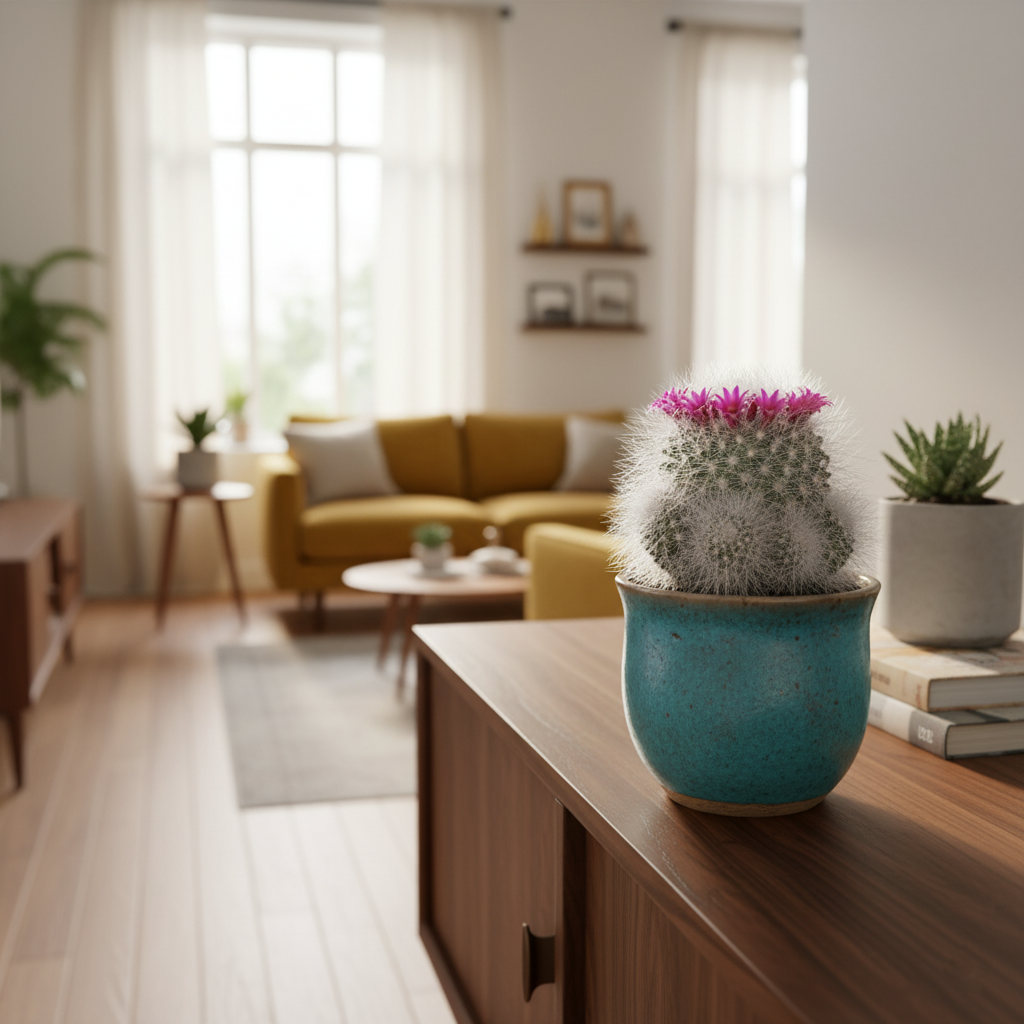 The image of Mammillaria Hahniana (Old Lady Cactus)