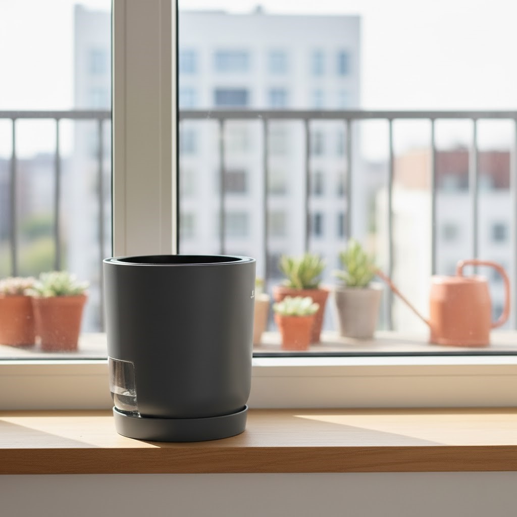 The image of Self-Watering Pot (with built-in saucer/reservoir)