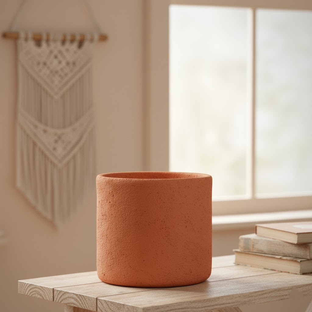 The image of Textured Terracotta Cachepot